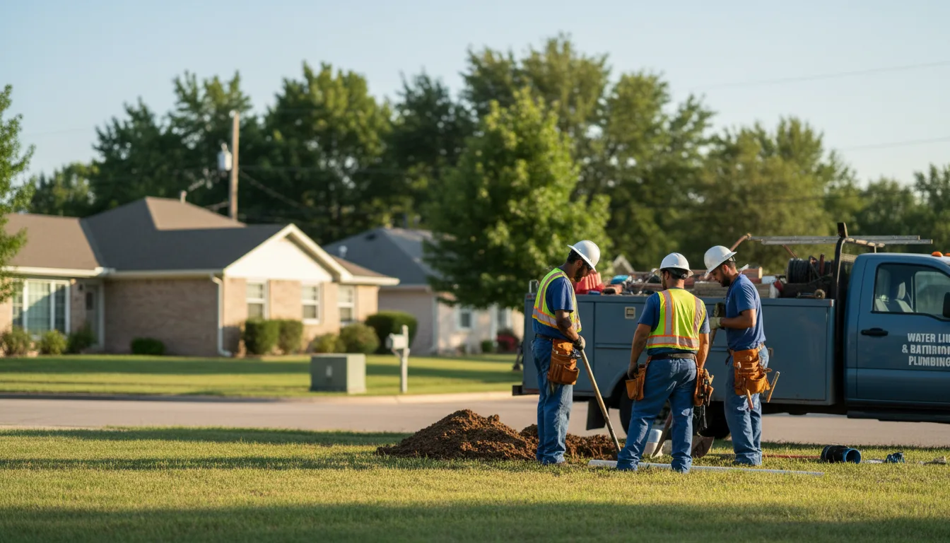 Residential water line and bathroom plumbing service in Tremont City, OH